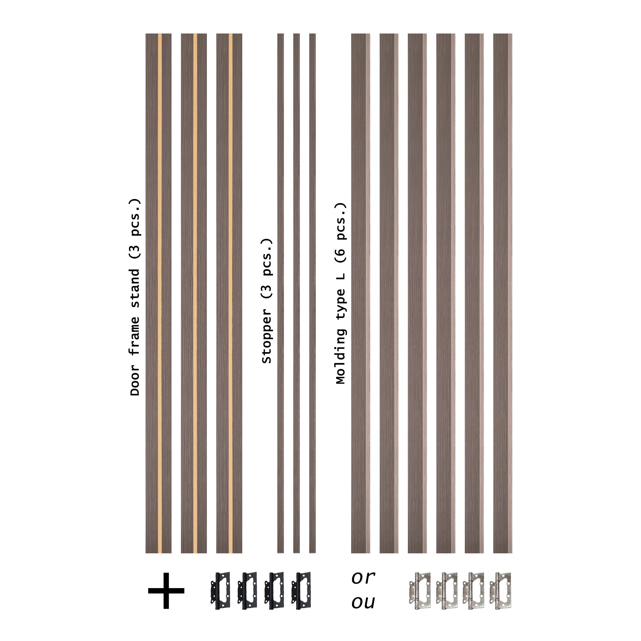 European Adjustable Door Frame XTM - 08 - Double for 2" x 4" wall