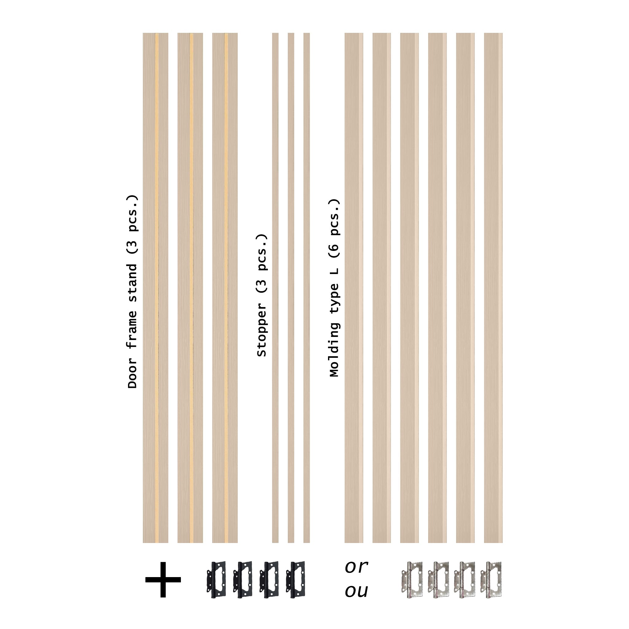 European Adjustable Door Frame XTM - 05 - Double for 2" x 4" wall