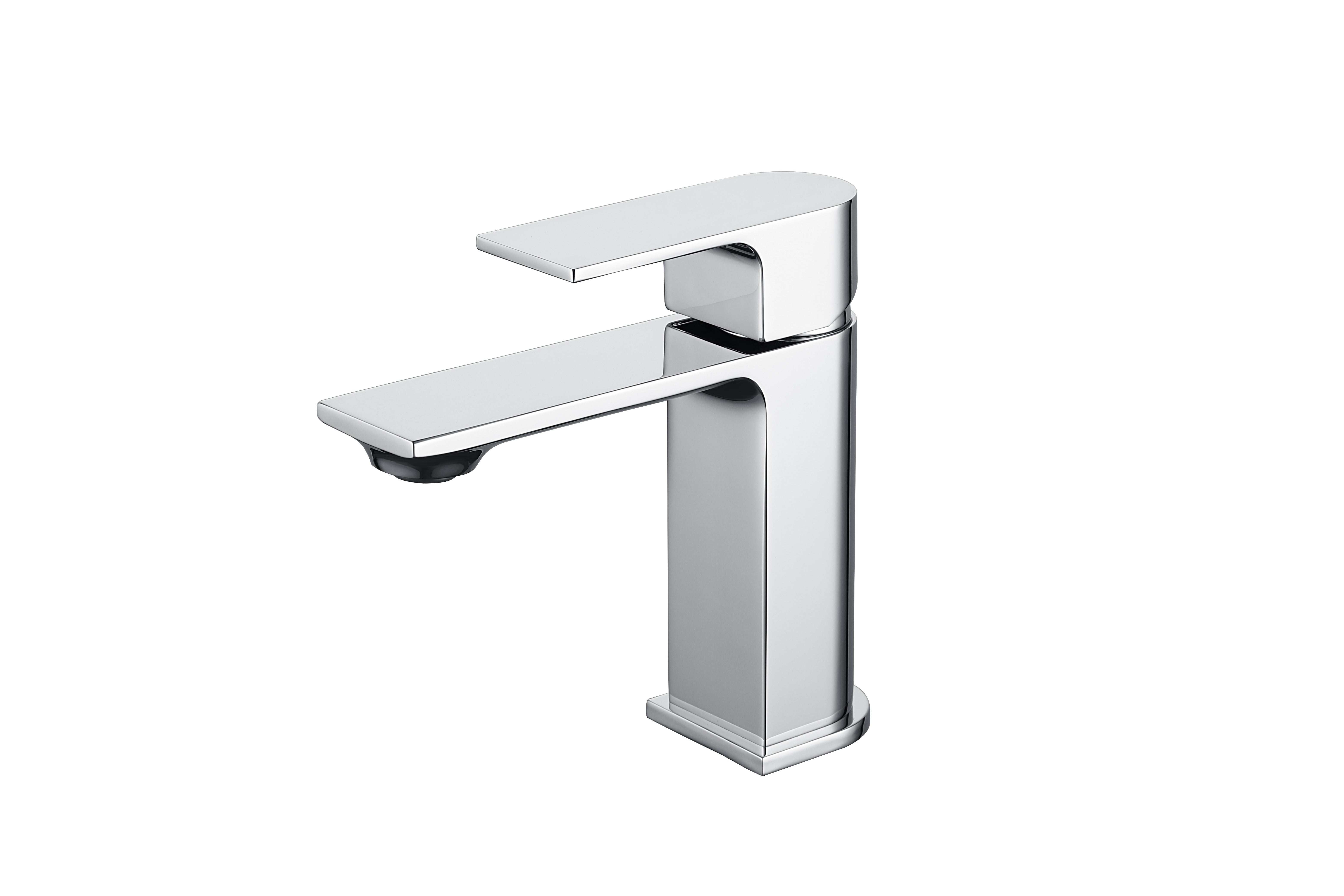 Robinet de salle de bains avec tirette simple Or/chrome