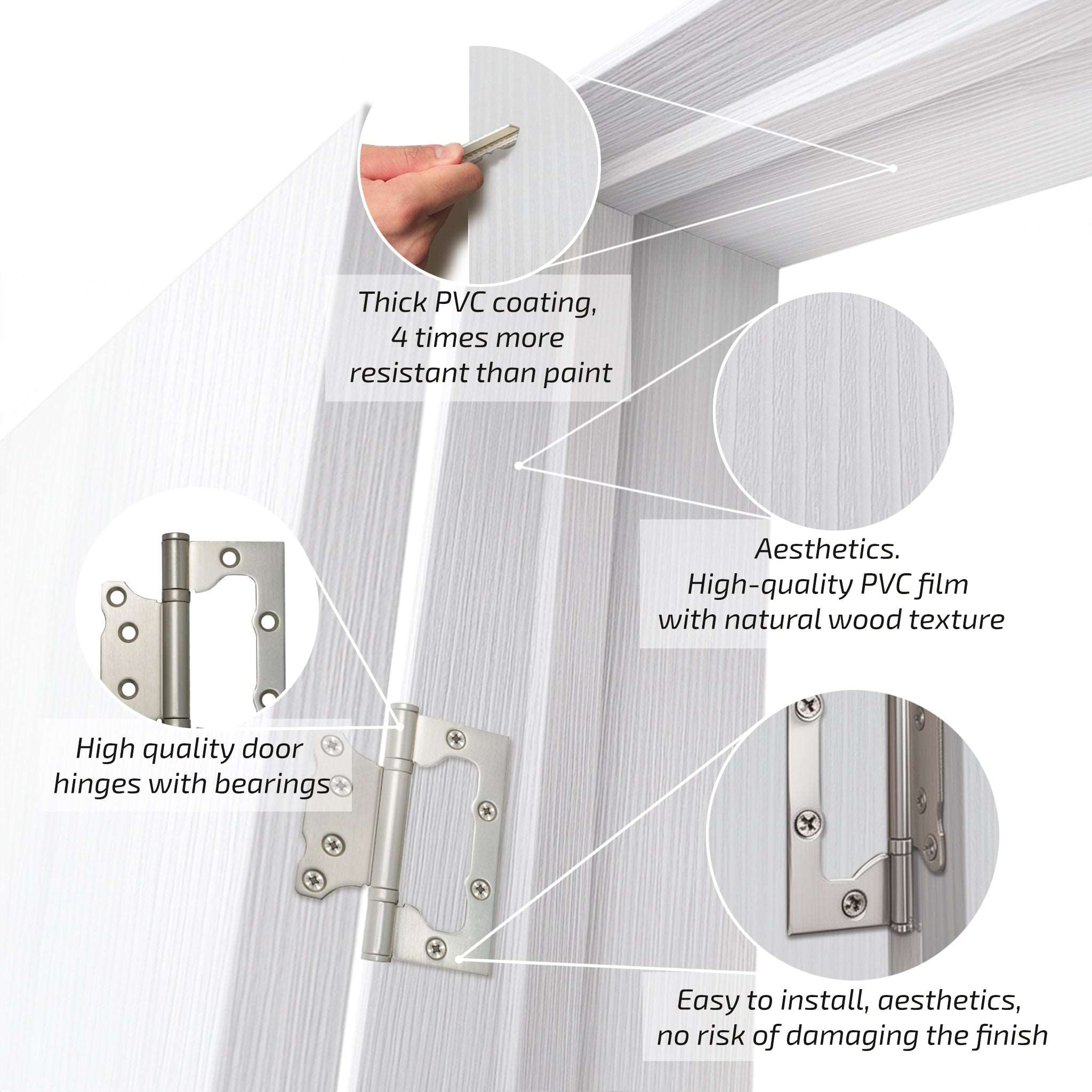 European Adjustable Door Frame XTS - 01 - Double for 2" x 3" wall