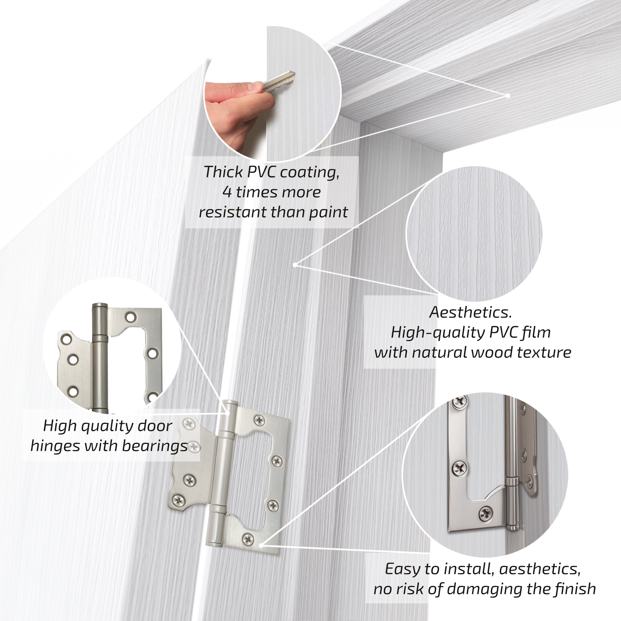 European Adjustable Door Frame XTM - 01 - Single for 2" x 4" wall