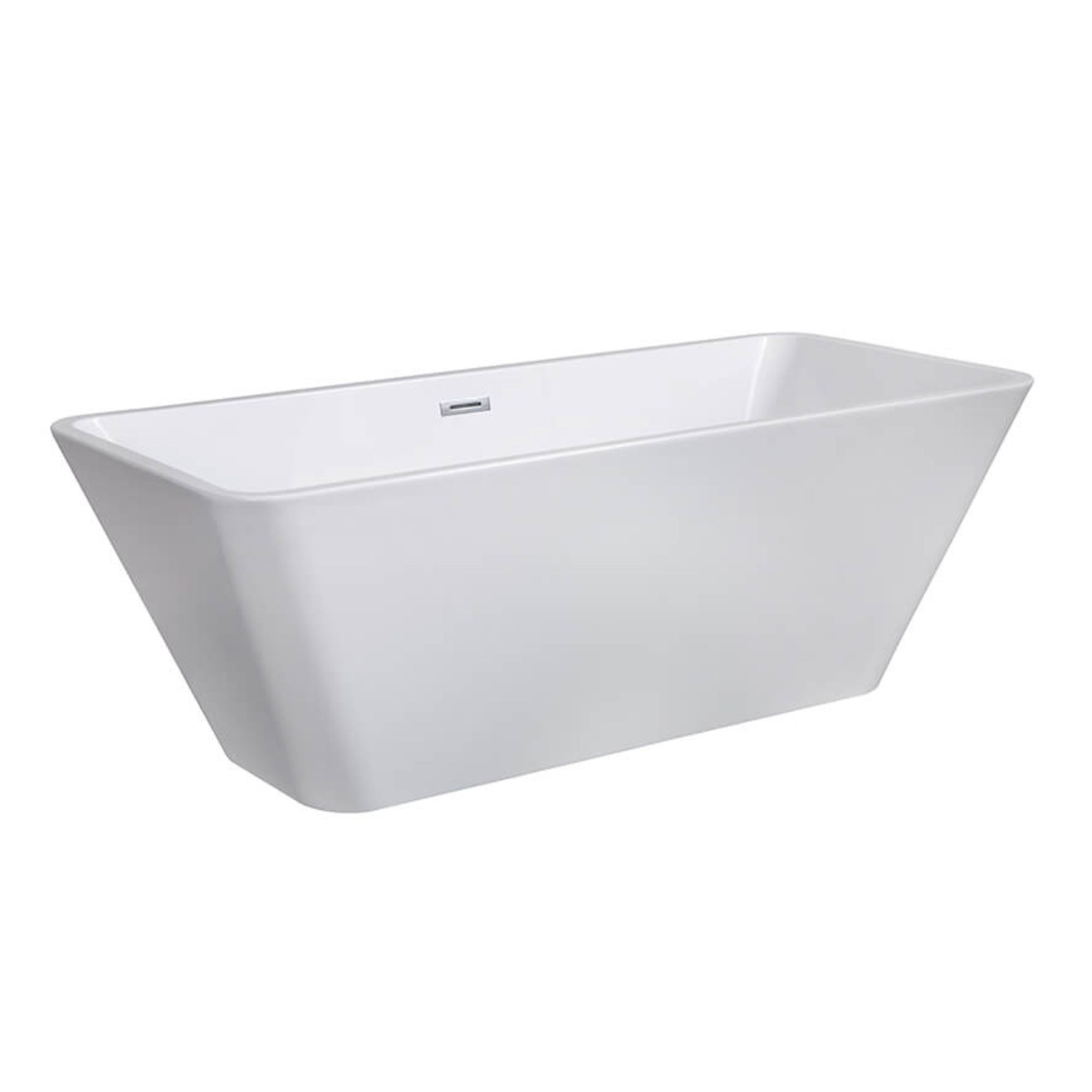 Baignoire rectangulaire autoportante en acrylique 60 pouces