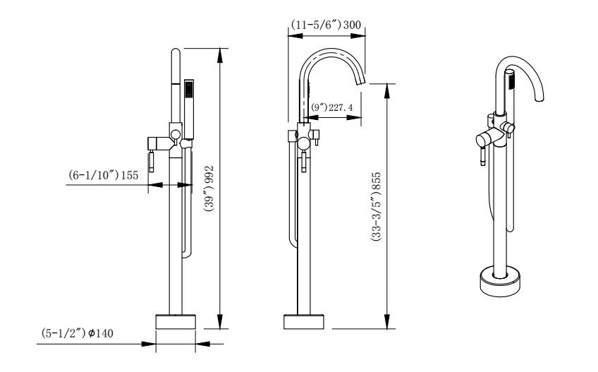Cheers - Freestanding bath faucet