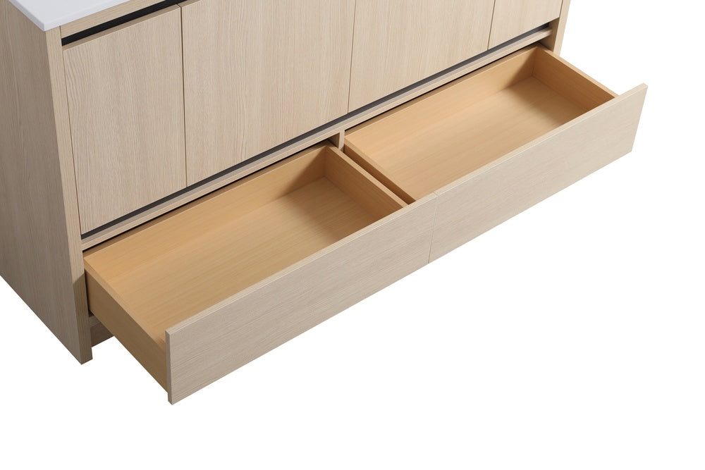 Surprise Vanity cabinet white oak and resin basin