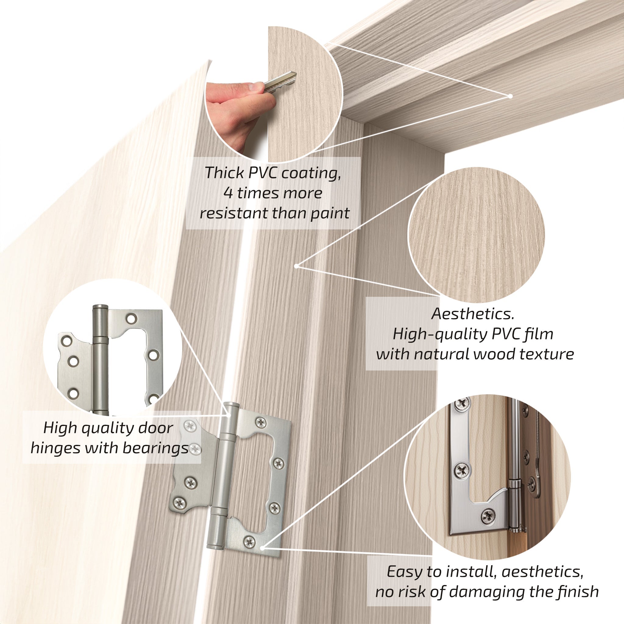 European Adjustable Door Frame XTM - 05 - Single for 2" x 4" wall