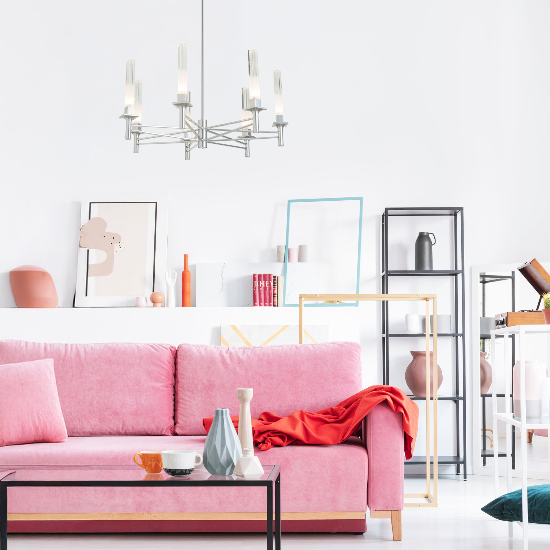 Truss 7-Arm Round Chandelier