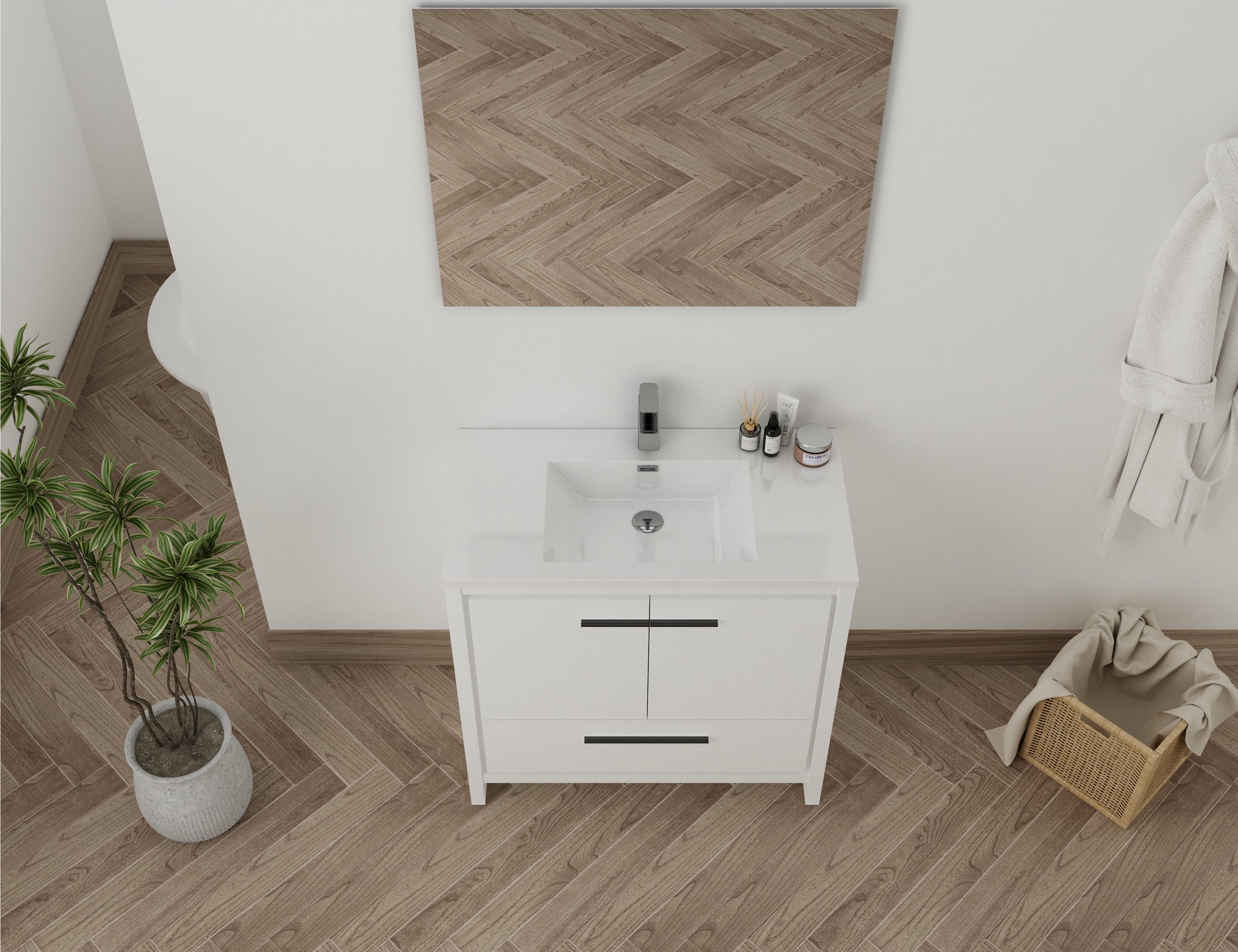 Monako 36" - blanc lustré
