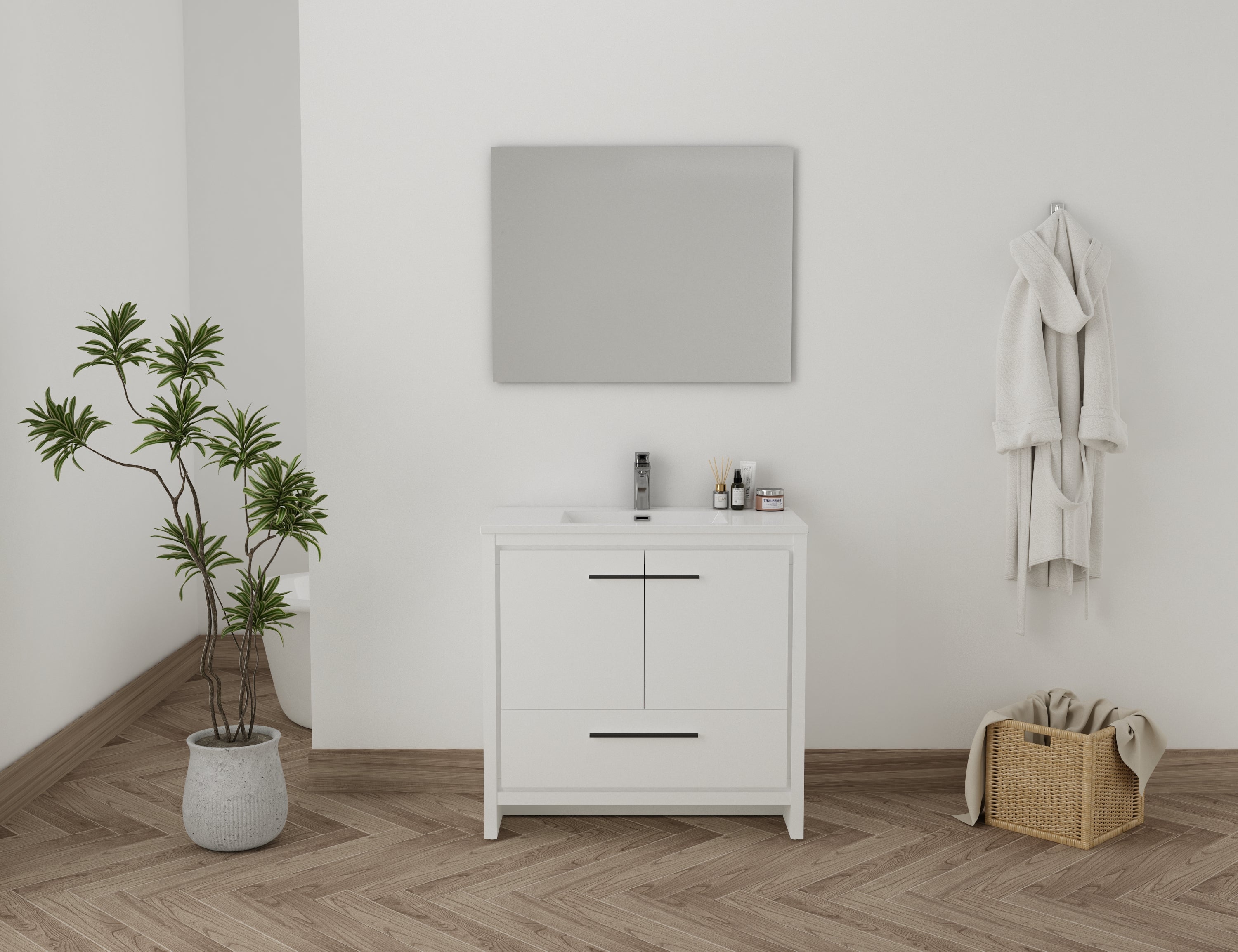 Monako 36" - blanc lustré