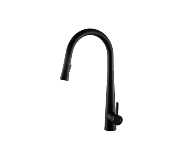 Touch sensor kitchen faucet with pull cord