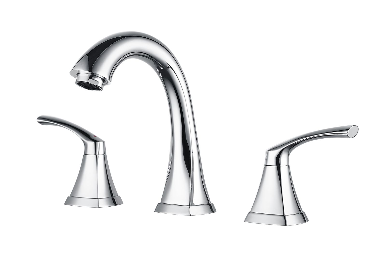 Robinet de lavabo 3 trous 8po Chrome/Noir