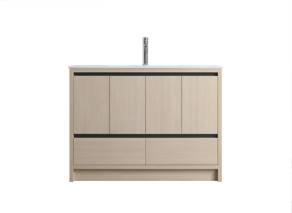 Surprise Vanity cabinet white oak and resin basin