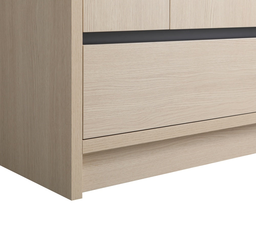 Surprise Vanity cabinet white oak and resin basin